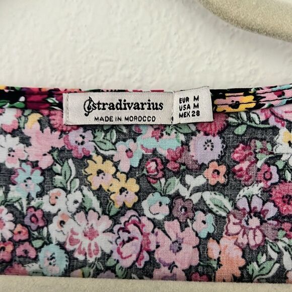 Stradivarius mini floral cotton dress M - Picture 3 of 5